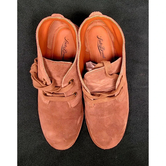 Lucky Brand Emilia Taupe Suede Chukka Ankle Booties Women’s Size 8 Lace-Up EUC - Picture 5 of 7